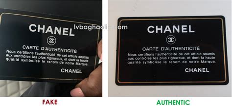 chanel authentication card fake vs real|chanel purse authenticity check.